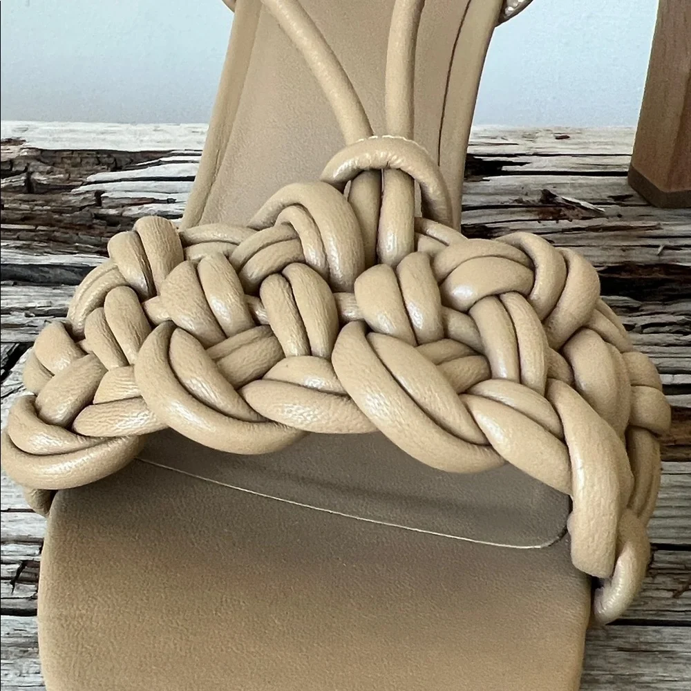 NWOT VINCE Quenelle Braided Strappy Heel Sandals EUR 37.5 USA 7.5 - Picture 5 of 15